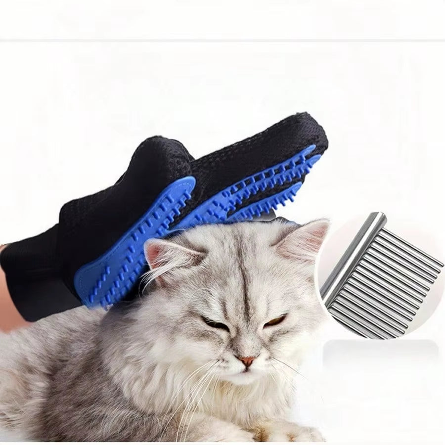 Pet Hair Glove Comb Pet Dog Cat Grooming Cleaning Glove Deshedding Hair Remover Massage Brush Animal Supplies Cat Accessoies