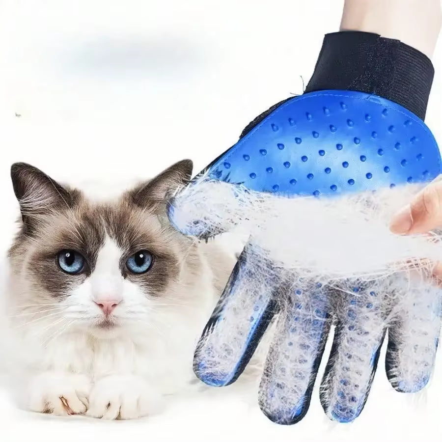 Pet Hair Glove Comb Pet Dog Cat Grooming Cleaning Glove Deshedding Hair Remover Massage Brush Animal Supplies Cat Accessoies
